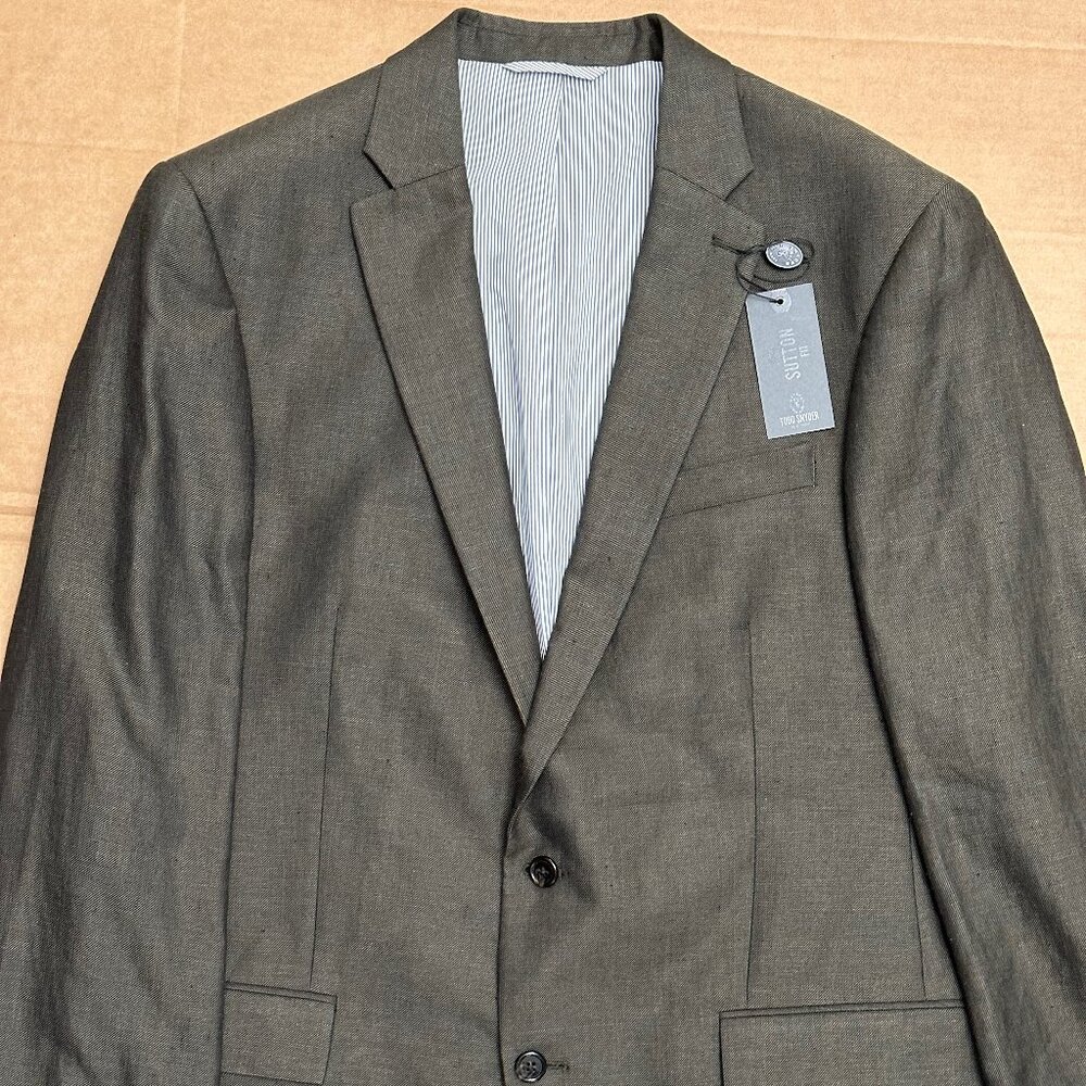Todd Snyder Linen-Wool Sutton Suit Jacket - Olive - 46L - NWT